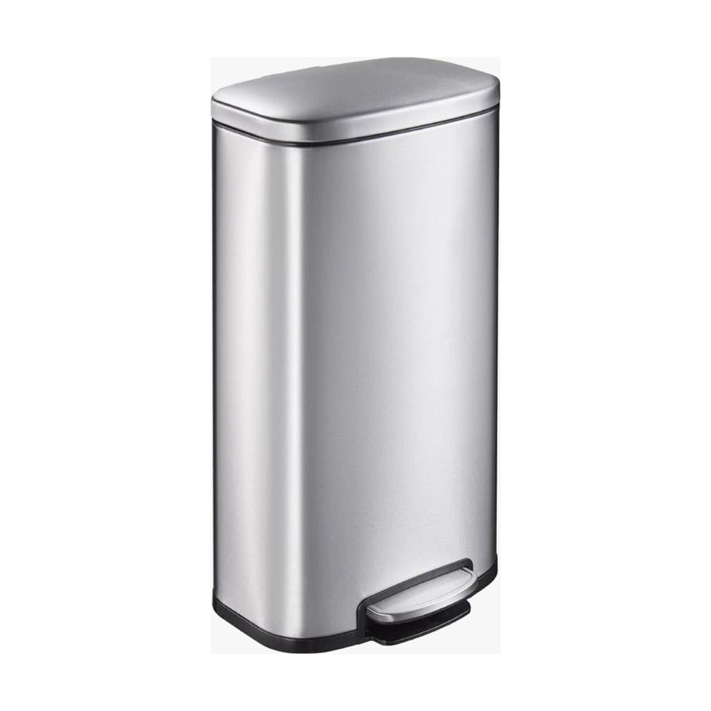 Polished Stainless Steel Waste Bin – 40 L – Fingerprint-Resistant – Soft-Close Lid
